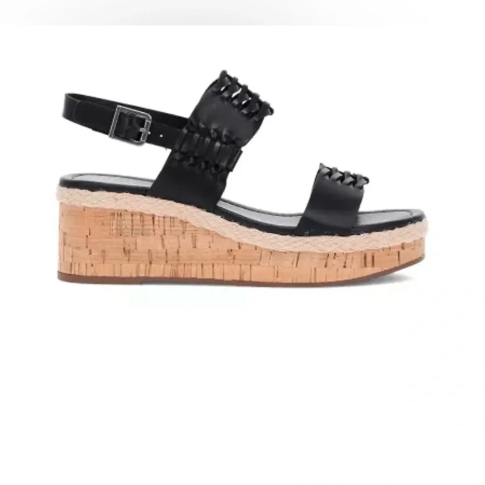 Frye and Co. Size 10 Women’s Black Lavish Wedge Sandal. New With Tags. - Picture 4 of 10